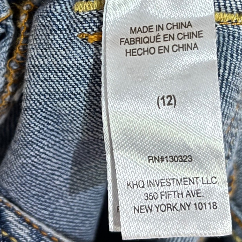 Lucky Brand Big Girls Light Wash Blue Denim Overalls Sz-12 - Picture 7 of 7